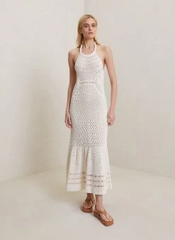 ALC LTD Dresses Antonia Crochet Halter Dress
