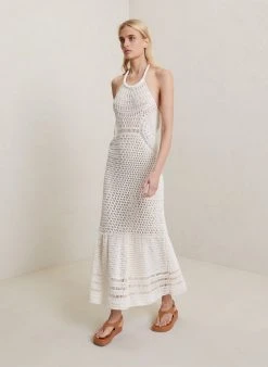 ALC LTD Dresses Antonia Crochet Halter Dress