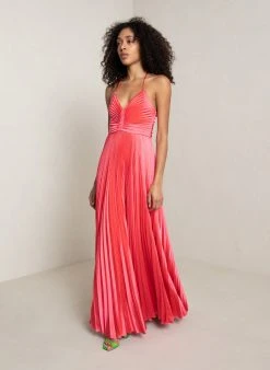 ALC LTD Dresses Aries Satin Pleated Dress