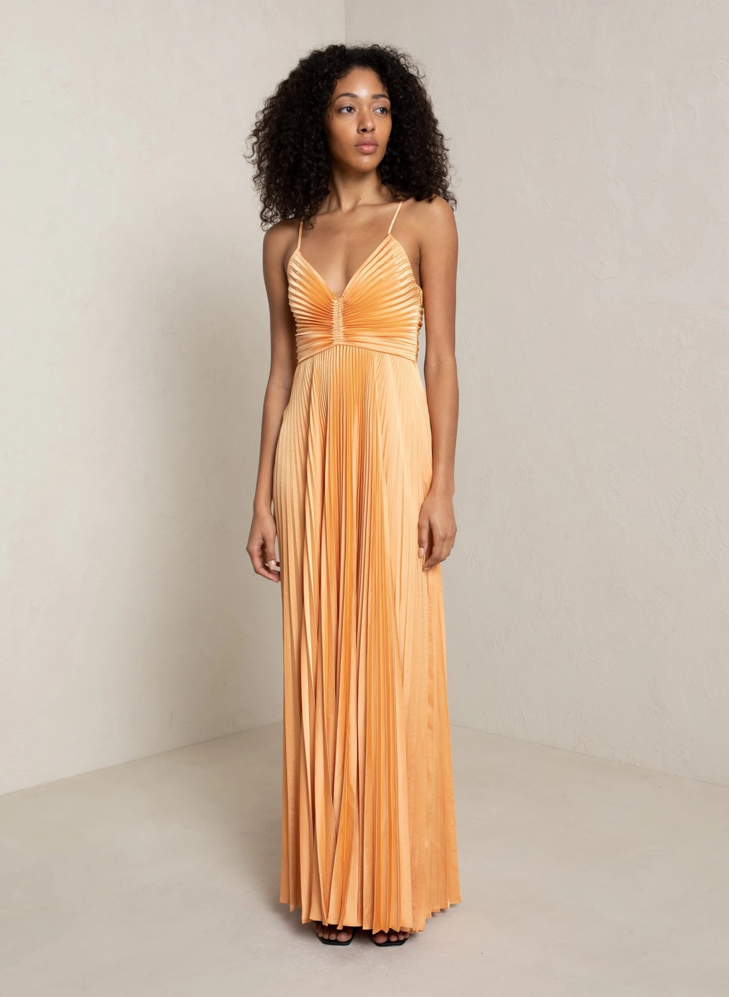 ALC LTD Dresses Aries Satin Pleated Dress 3 ALC LTD Dresses Aries Satin Pleated Dress