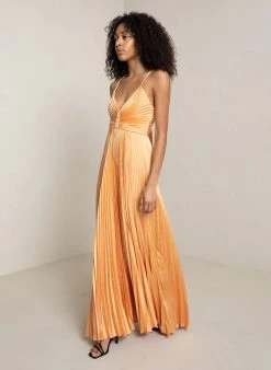 ALC LTD Dresses Aries Satin Pleated Dress 9 ALC LTD Dresses Aries Satin Pleated Dress