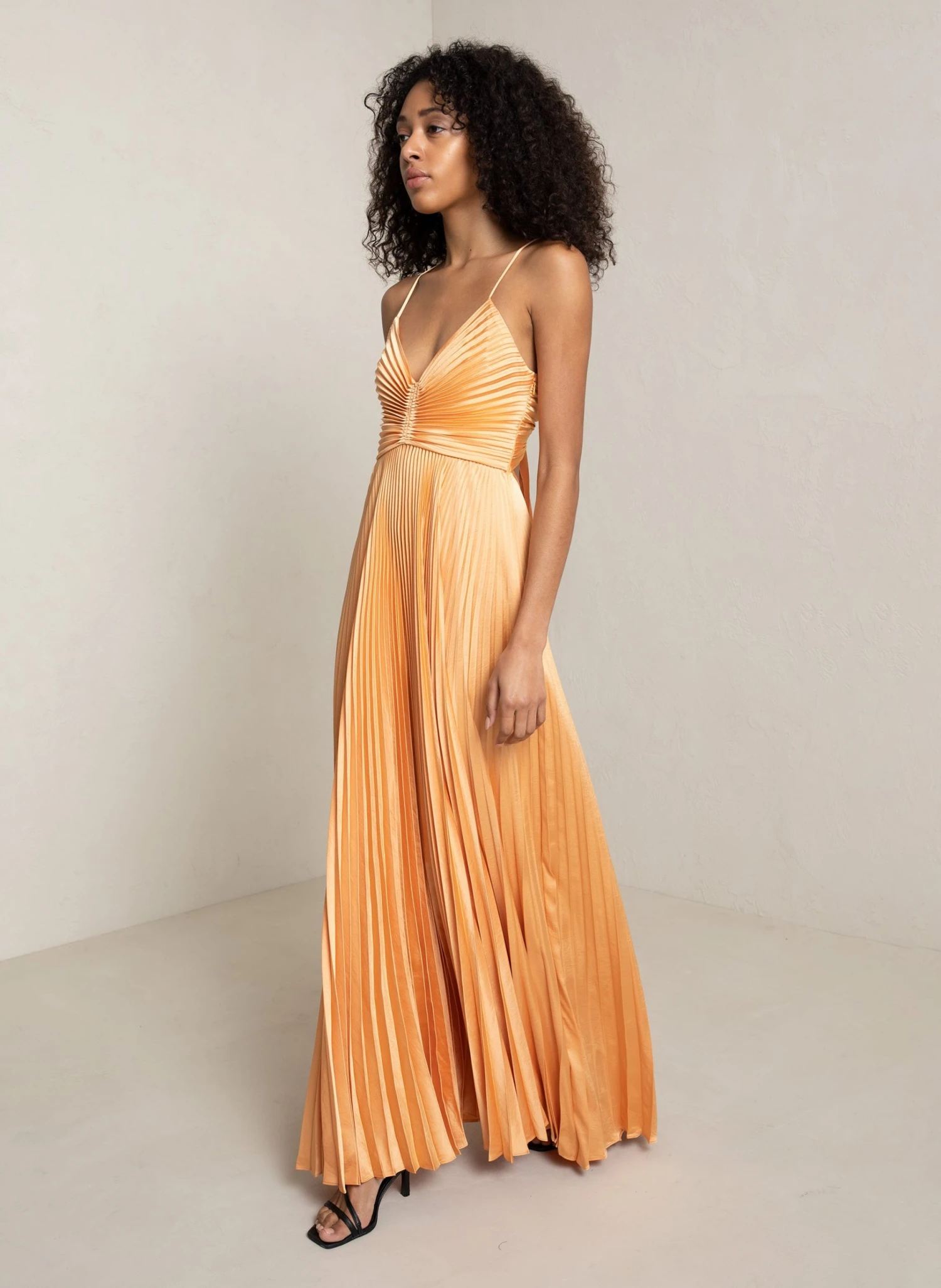 ALC LTD Dresses Aries Satin Pleated Dress 5 ALC LTD Dresses Aries Satin Pleated Dress