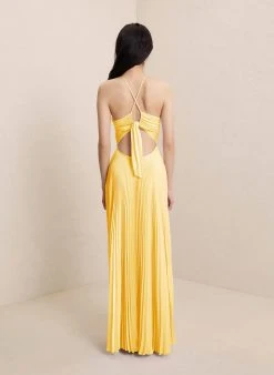 ALC LTD Aries Satin Pleated Dress Dresses