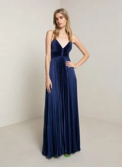 ALC LTD Dresses Aries Satin Pleated Dress