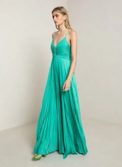 ALC LTD Dresses Aries Satin Pleated Dress