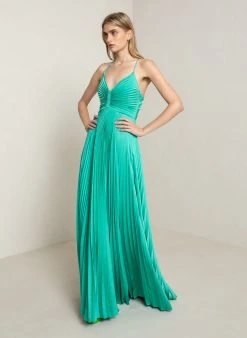 ALC LTD Dresses Aries Satin Pleated Dress