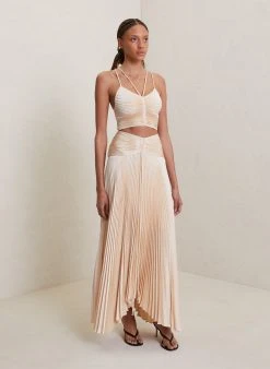 ALC LTD Ari Satin Pleated Top Tops