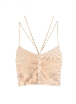 ALC LTD Ari Satin Pleated Top Tops