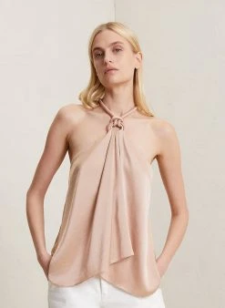 ALC LTD Calypso Satin Halter Top