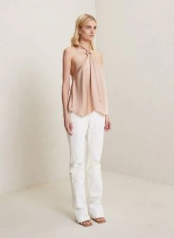 ALC LTD Calypso Satin Halter Top