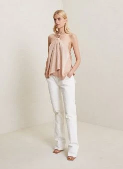 ALC LTD Calypso Satin Halter Top