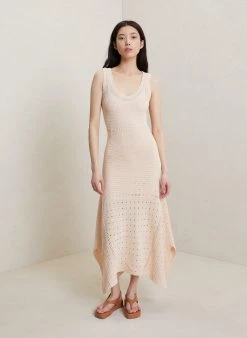 ALC LTD Carlota Crochet Midi Dress
