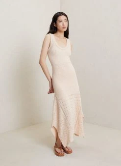 ALC LTD Carlota Crochet Midi Dress