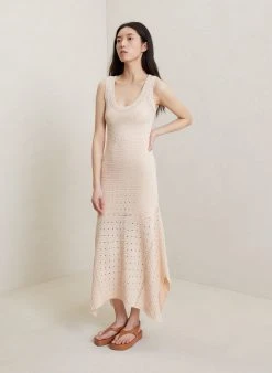 ALC LTD Carlota Crochet Midi Dress