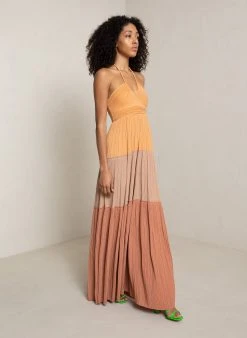 ALC LTD Dresses Cecilia Pleated Maxi Dress