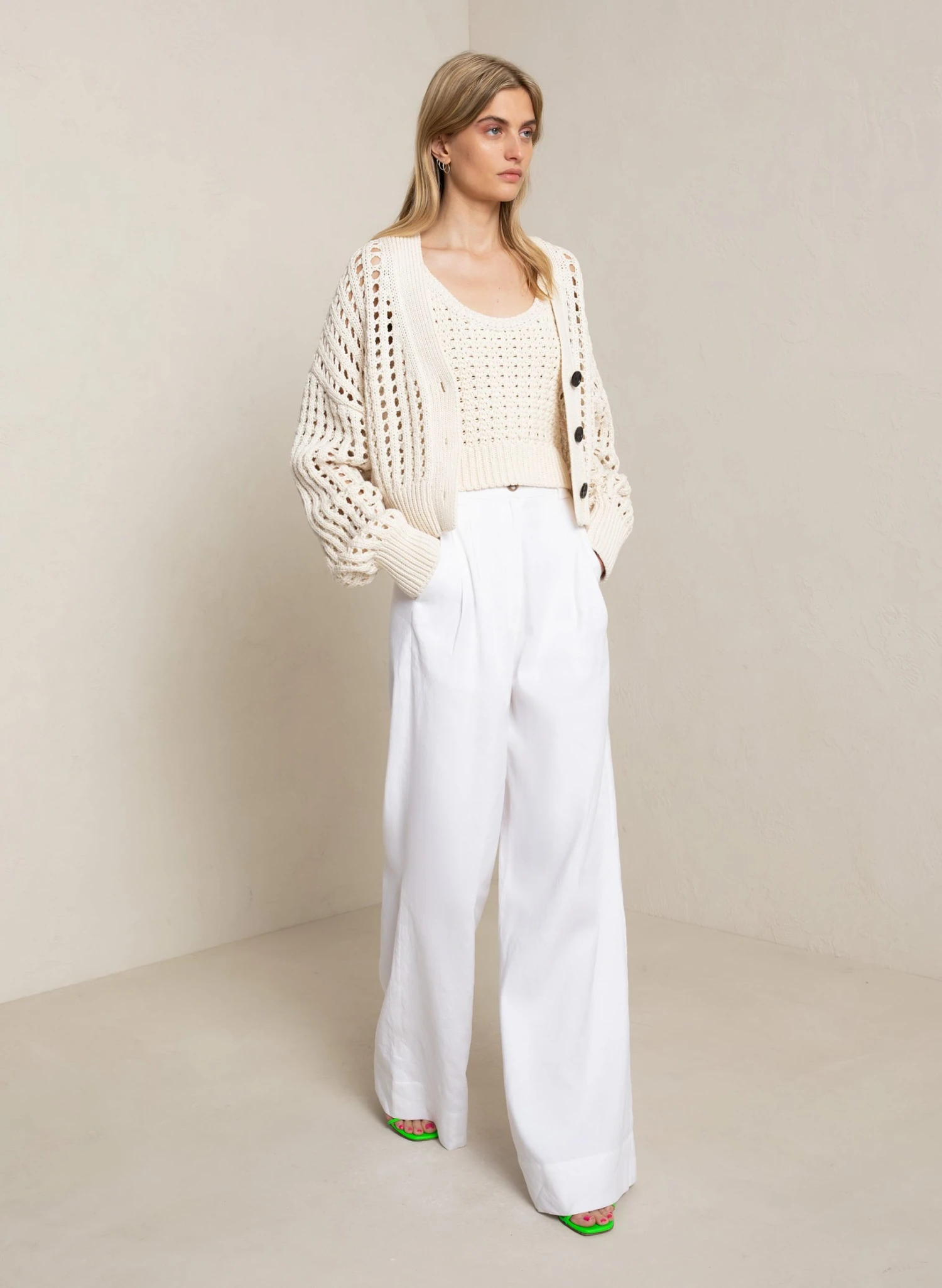 ALC LTD Drew Crochet Cardigan 4 ALC LTD Drew Crochet Cardigan