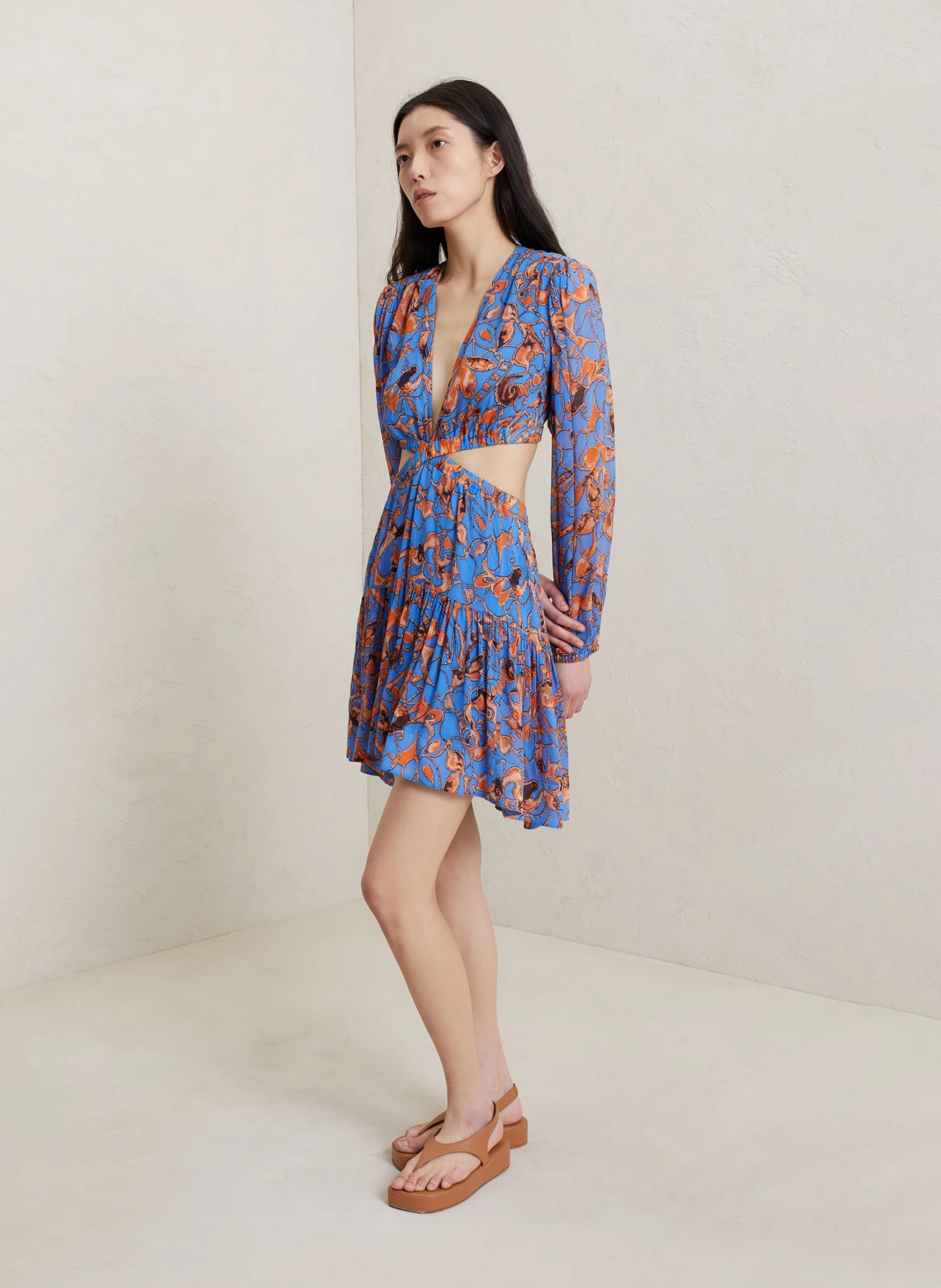 IZZY_II_DRESS_BLSM_0058_3.jpg ALC LTD Dresses Izzy II Silk Mini Dress