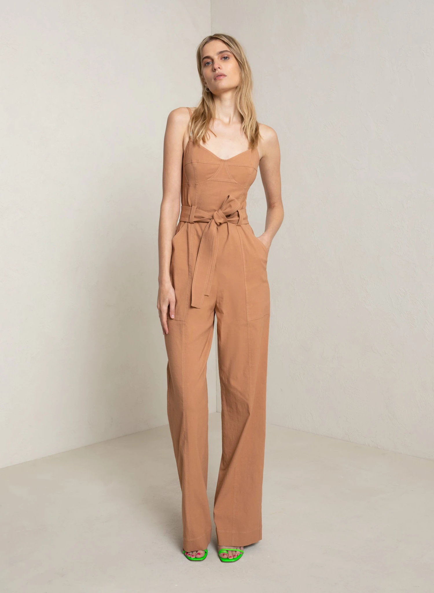 ALC LTD Mila Linen Jumpsuit 4 ALC LTD Mila Linen Jumpsuit