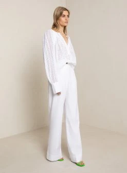 ALC LTD Nomad Cotton Eyelet Top