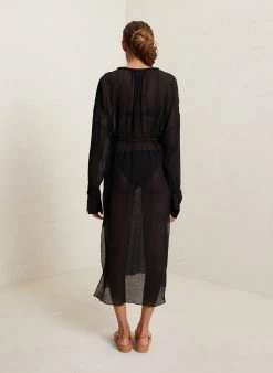 ALC LTD Palma Silk Maxi Coverup SWIM