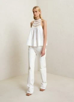 ALC LTD Knitwear Reina Crochet Halter Top