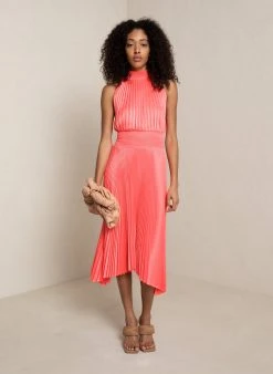 ALC LTD Renzo Pleated Midi Dress Dresses