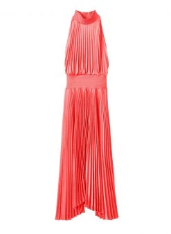 ALC LTD Renzo Pleated Midi Dress Dresses