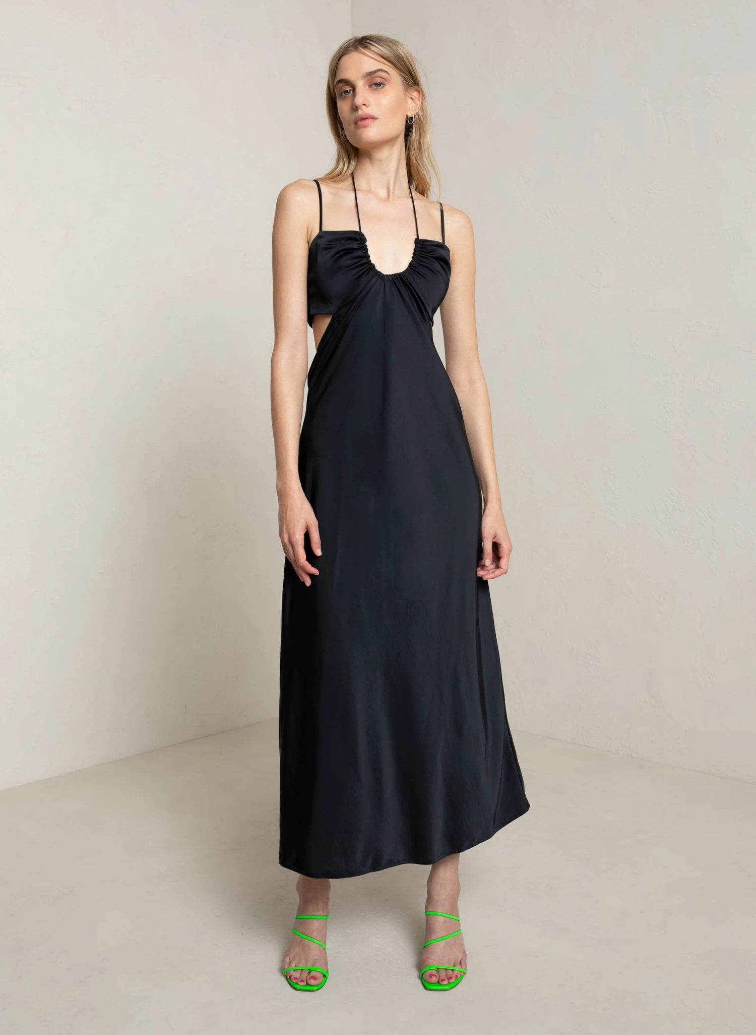 SIENNA_DRESS_BLK_0006_1.jpg ALC LTD Dresses Sienna Satin Halter Dress