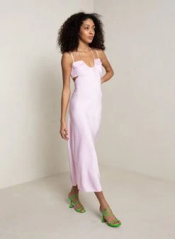 ALC LTD Dresses Sienna Satin Halter Dress