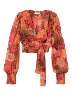 ALC LTD Samara Chiffon Wrap Top Tops